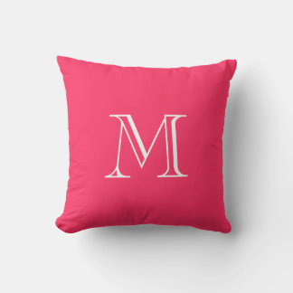 Custom Monogram Hot Pink Pilze 2 Kissen