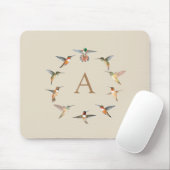 Custom Monogram Hummingbird Mousepad (Mit Mouse)