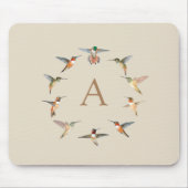 Custom Monogram Hummingbird Mousepad (Vorne)