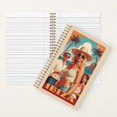 Custom Monogram Ibiza, Spain Travel Poster Notizblock (Innen)