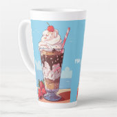 Custom Monogram Ice Cream Sundae Milchtasse (Linke Ecke)