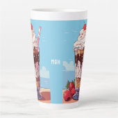 Custom Monogram Ice Cream Sundae Milchtasse (Vorderseite)