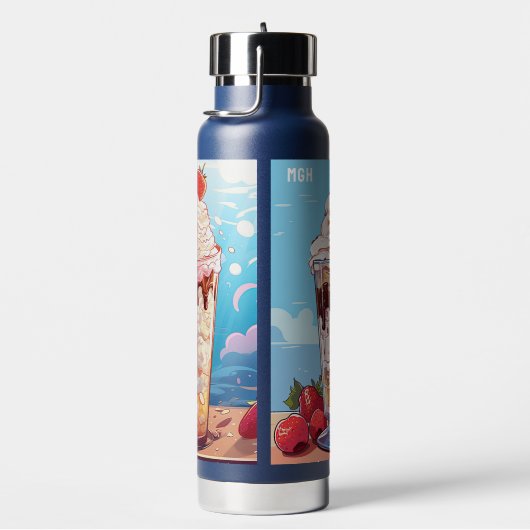 Custom Monogram Ice Cream Sundae Trinkflasche (rechts)