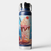 Custom Monogram Ice Cream Sundae Trinkflasche (Hinten)