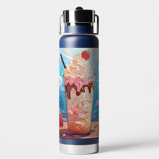 Custom Monogram Ice Cream Sundae Trinkflasche (Hinten)