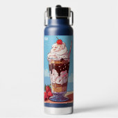 Custom Monogram Ice Cream Sundae Trinkflasche (Vorderseite)