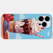 Custom Monogram Ice Creme Milkshake Case-Mate iPhone Hülle (Rückseite (Horizontal))
