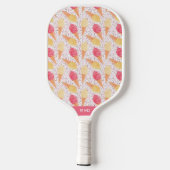 Custom Monogram Ice Creme Muster Pickleball Schläger (Rückseite)