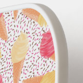 Custom Monogram Ice Creme Muster Pickleball Schläger (Linke Seite)