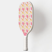 Custom Monogram Ice Creme Muster Pickleball Schläger (Links)