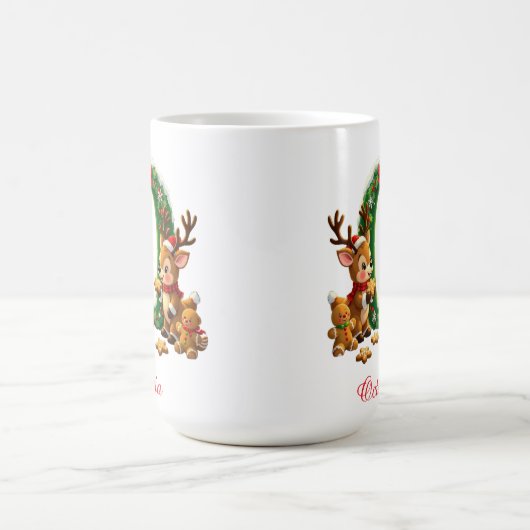 Custom Monogram initial O merry Christmas Kaffeetasse (Mittel)