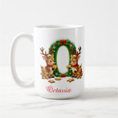 Custom Monogram initial O merry Christmas Kaffeetasse (Links)