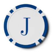 Custom Monogram Initials Vathers Day Poker Chips (Rückseite)
