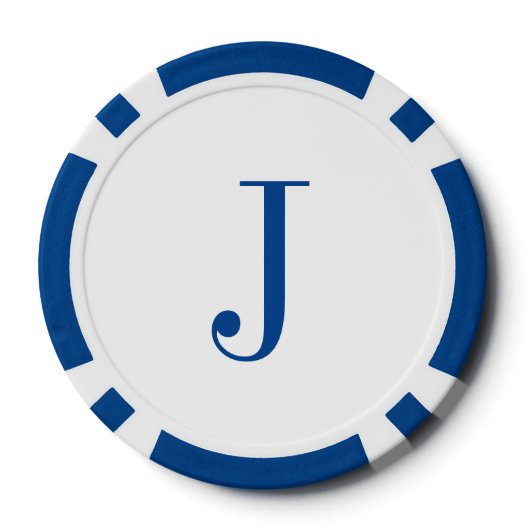 Custom Monogram Initials Vathers Day Poker Chips (Rückseite)