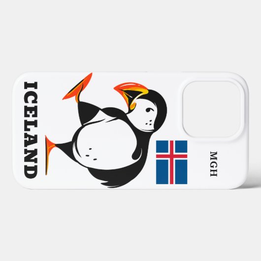 Custom Monogram Island Case-Mate iPhone Hülle (Rückseite (Horizontal))