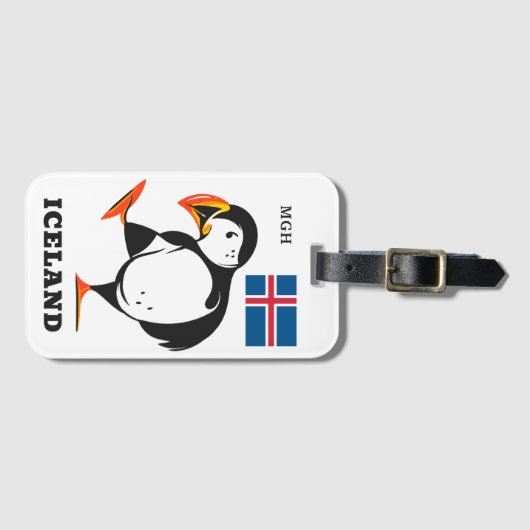 Custom Monogram Island Gepäckanhänger (Vorderseite (Horizontal))