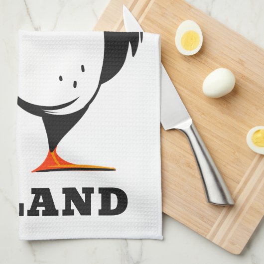 Custom Monogram Island Geschirrtuch (Viertel Falte)