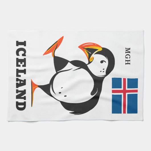 Custom Monogram Island Geschirrtuch (Horizontal)