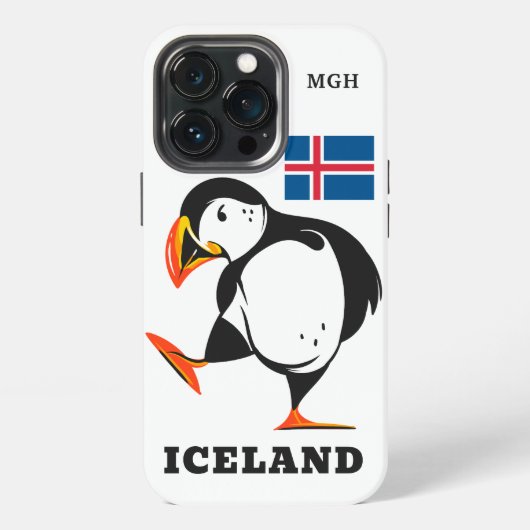 Custom Monogram Island iPhone Hülle (Hinten)