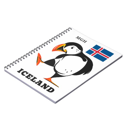 Custom Monogram Island Notizblock (Linke Seite)