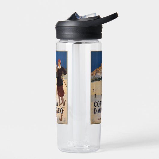 Custom Monogram Italy Skiing Trinkflasche (Links)