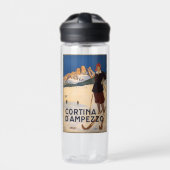 Custom Monogram Italy Skiing Trinkflasche (Vorderseite)