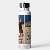 Custom Monogram Italy Skiing Trinkflasche (rechts)