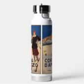 Custom Monogram Italy Skiing Trinkflasche (Links)