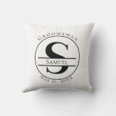 Custom Monogram Kissen (Rückseite)