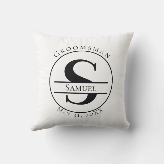 Custom Monogram Kissen (Rückseite)