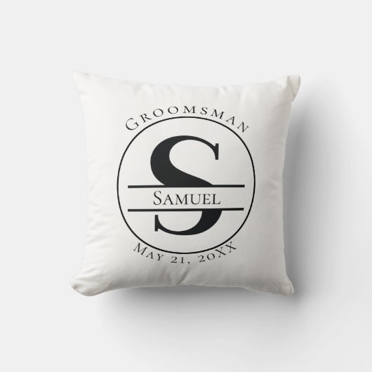 Custom Monogram Kissen (Vorderseite)