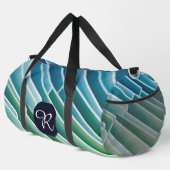 Custom Monogram Large Duffle Bag - Blue Green (Rechte Ecke)