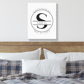 Custom Monogram Leinwanddruck