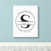 Custom Monogram Leinwanddruck (Insitu (Holzboden))