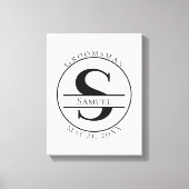 Custom Monogram Leinwanddruck (Vorderseite)
