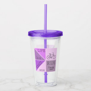 Custom Monogram Life ist eine verrückte Reise Acryltrinkbecher