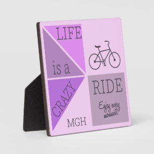 Custom Monogram Life ist eine verrückte Reise Fotoplatte