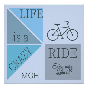 Custom Monogram Life ist eine verrückte Reise Poster