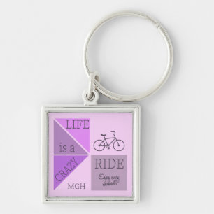 Custom Monogram Life ist eine verrückte Reise Schlüsselanhänger