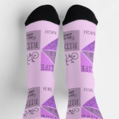 Custom Monogram Life ist eine verrückte Reise Socken (Oben)