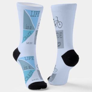 Custom Monogram Life ist eine verrückte Reise Socken