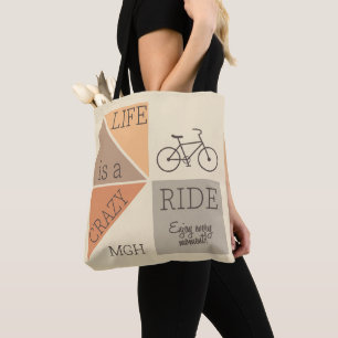 Custom Monogram Life ist eine verrückte Reise Tasche