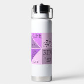 Custom Monogram Life ist eine verrückte Reise Trinkflasche (Hinten)