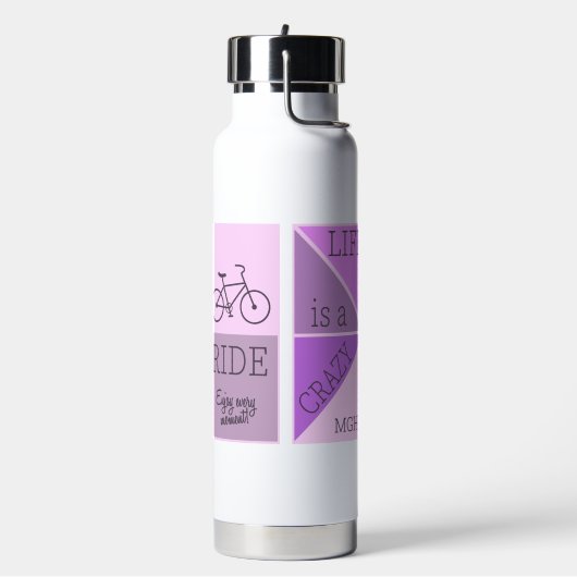 Custom Monogram Life ist eine verrückte Reise Trinkflasche (Links)