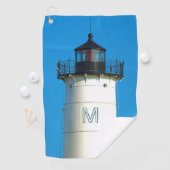 Custom Monogram Lighthouse Golf Handtuch (Insitu)