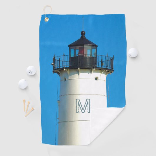 Custom Monogram Lighthouse Golf Handtuch (Insitu)