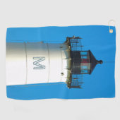 Custom Monogram Lighthouse Golf Handtuch (Horizontal)
