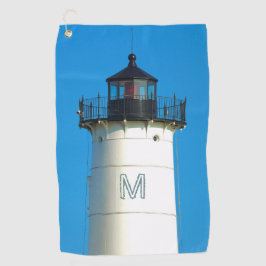 Custom Monogram Lighthouse Golf Handtuch