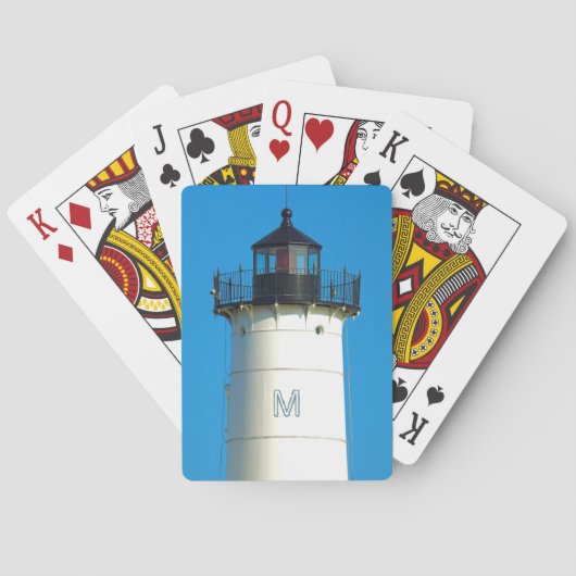 Custom Monogram Lighthouse Spielkarten (Rückseite)