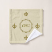 Custom Monogram Lilie Bath Handtuch Set (Waschlappen)